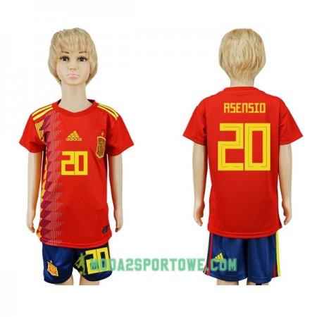 Koszulka Hiszpania Asensio 20 Dziecięcy Mistrzostwa Świata 2018 Domowe Stroje Piłkarskie